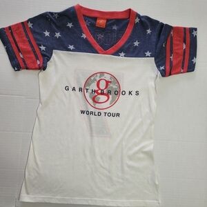 Garth Brooks Kids Red White & Blue Sz Small Short Sleeve World Tour